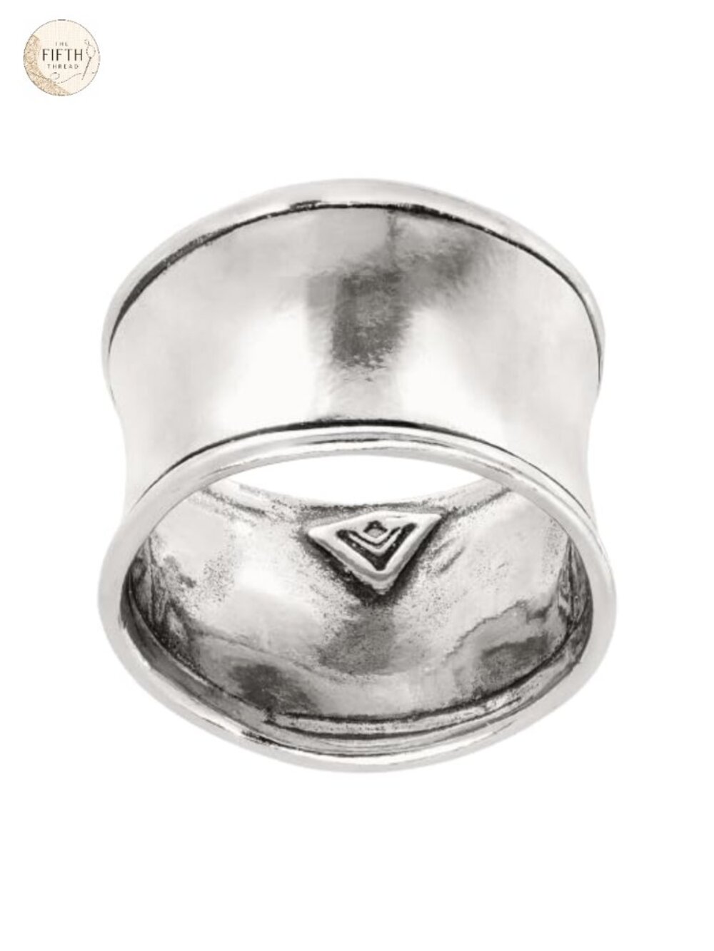 Silpada Hammered Sterling Silver Wide Band Ring Size 7